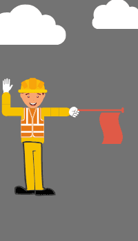 construction worker stop