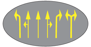 Mandatory direction arrows