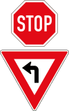 Stop with yield sign